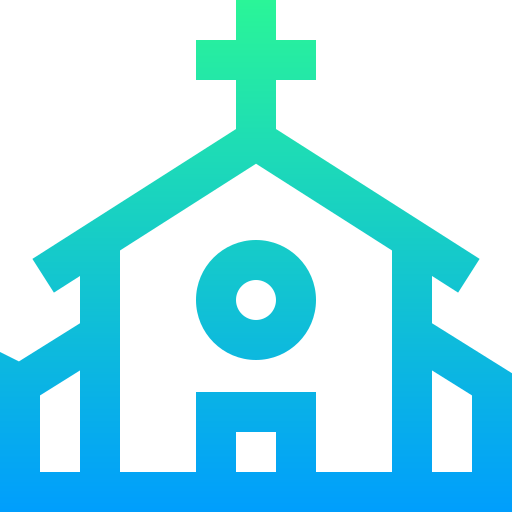 Church Super Basic Straight Gradient Icon