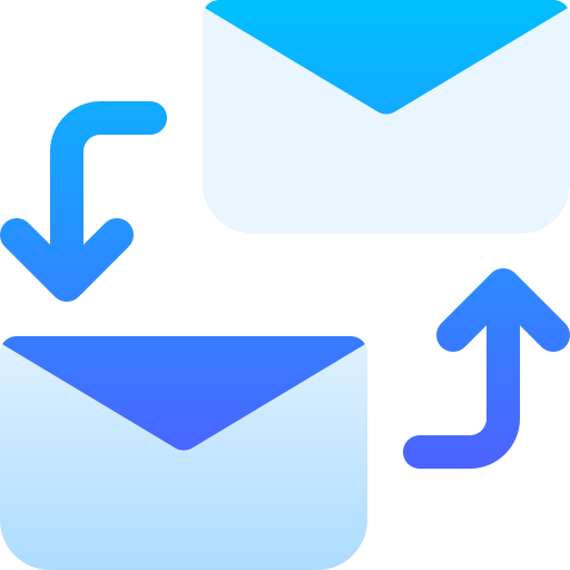 intercambiar correos icono gratis