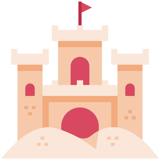 castillo de arena icono gratis