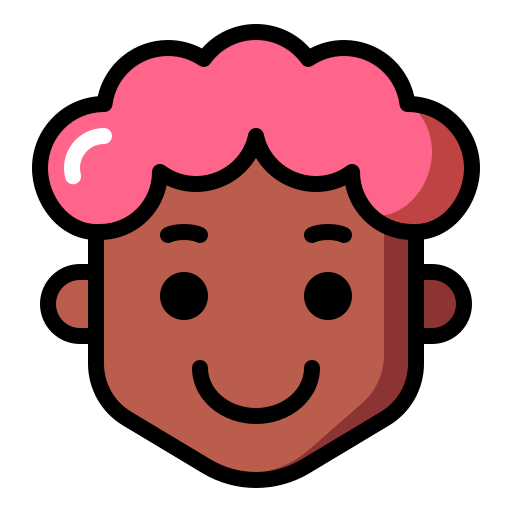 Desenho de Emoji de cabelo encaracolado de pessoa para colorir