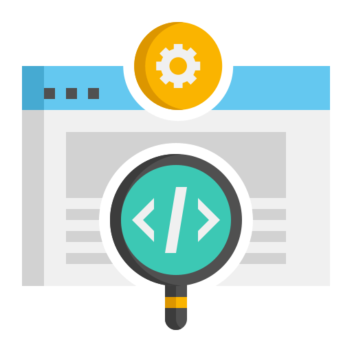 revisión de código icono gratis