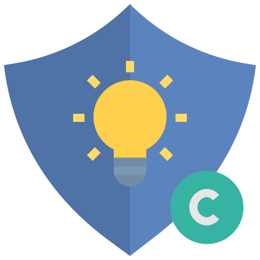 derechos de autor icono gratis