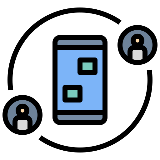 medios de comunicación social icono gratis