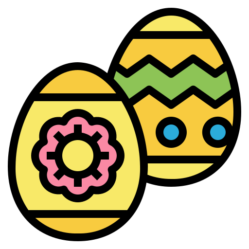 huevos de pascua icono gratis