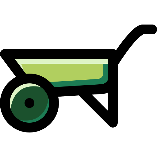 Wheelbarrow Generic Outline Color icon