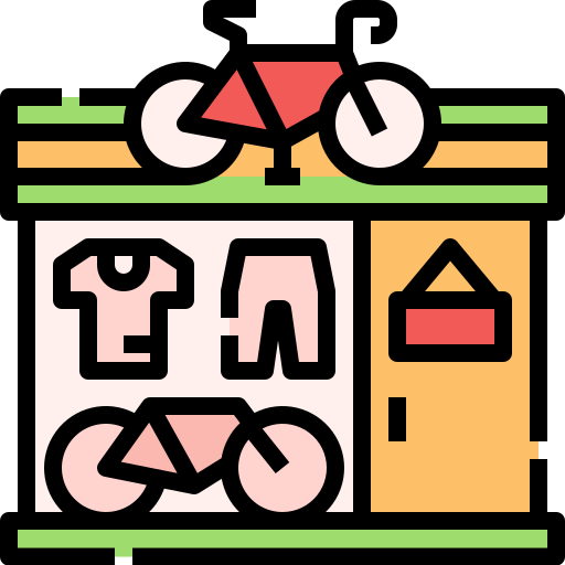 tienda de bicicletas icono gratis