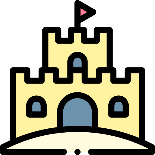 castillo de arena icono gratis