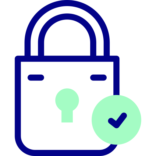 Padlock Detailed Mixed Lineal color icon