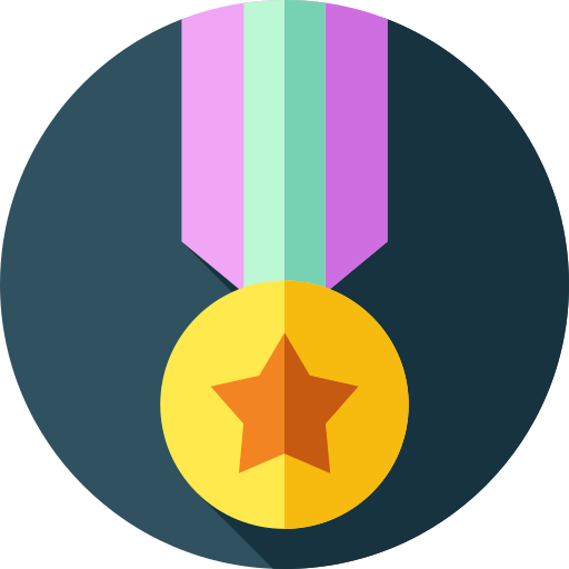 Medal Flat Circular Flat icon