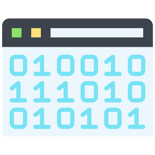 código binario icono gratis