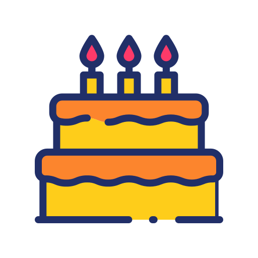 pastel de cumpleaños icono gratis