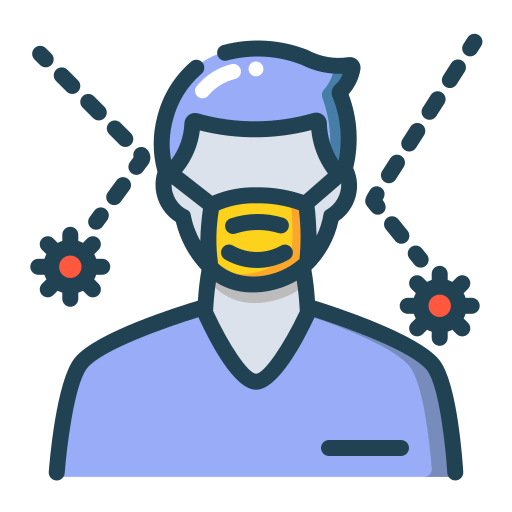 Protection mask Generic Outline Color icon