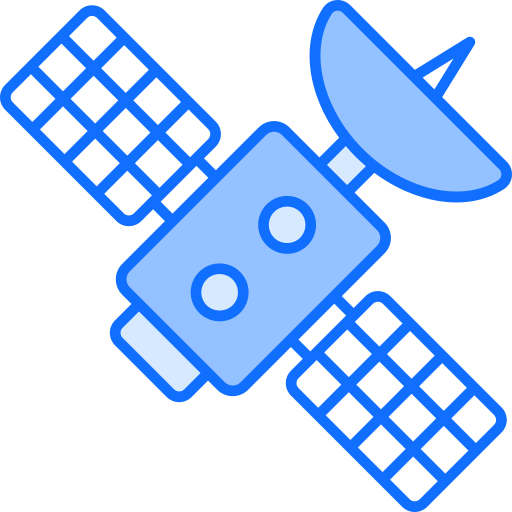 Space satellite Generic Blue icon