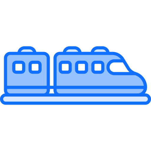 High speed train Generic Blue icon