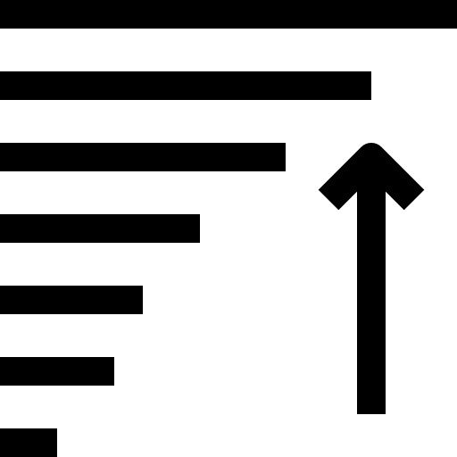Sort ascending free icon Sort ascending free icon