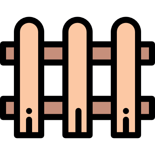 Fence Detailed Rounded Lineal color icon