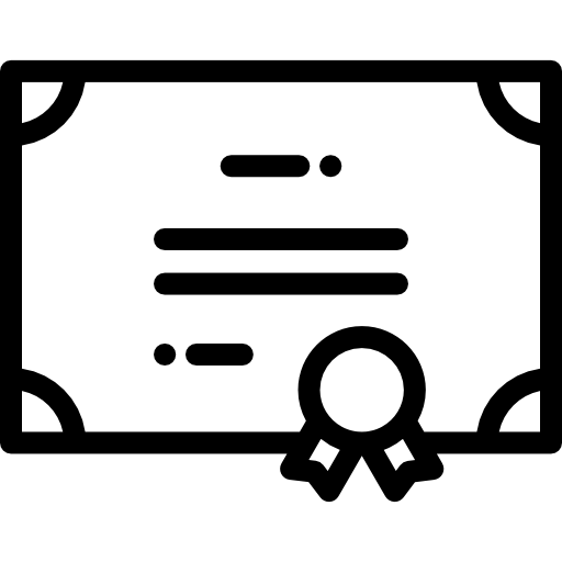 certificado icono gratis