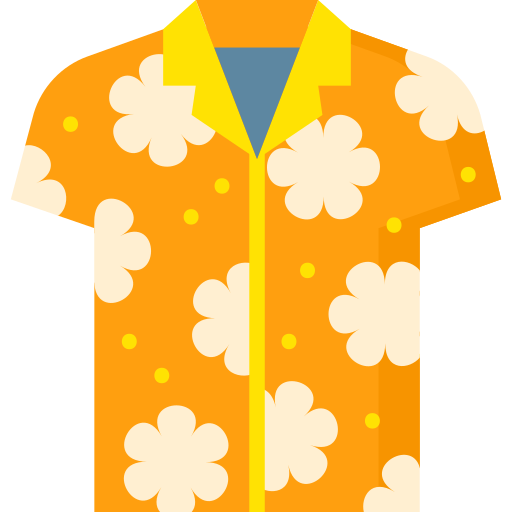 camisa hawaiana icono gratis