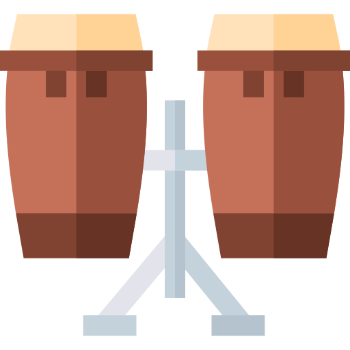 African drum Basic Straight Flat icon