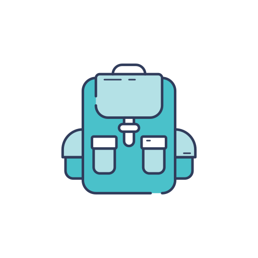 bolsa para la escuela icono gratis