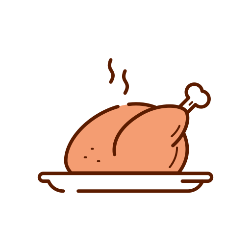 Pollo asado - Iconos gratis de comida
