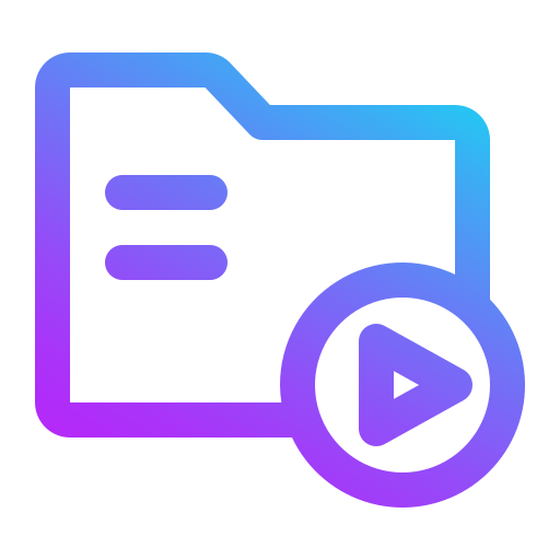 carpeta de video icono gratis