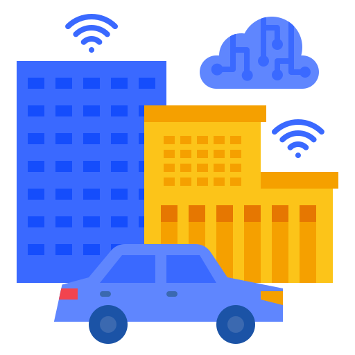 ciudad inteligente icono gratis