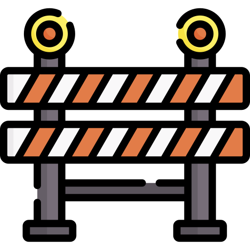 Traffic barrier Special Lineal color icon