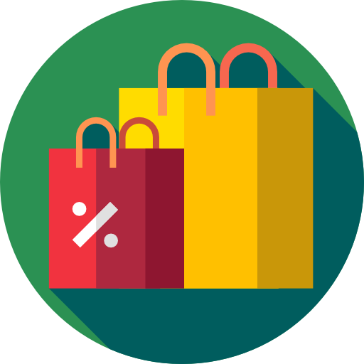 Shopping bags Flat Circular Flat icon