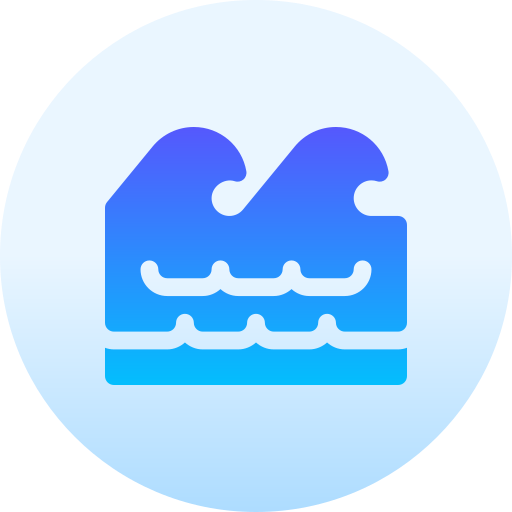 Wave Basic Gradient Circular icon