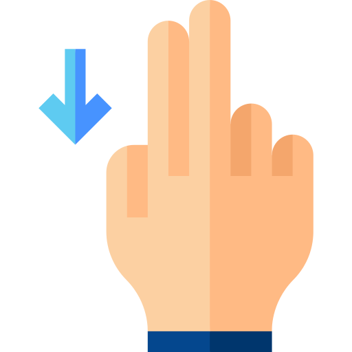 Down - Free hands and gestures icons