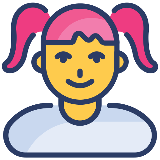 chica de escuela icono gratis