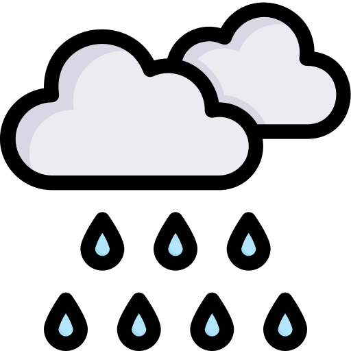 Rain Generic Outline Color icon