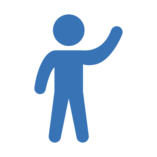 Stand up Generic Blue icon