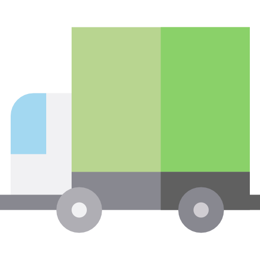 Delivery truck Basic Straight Flat icon