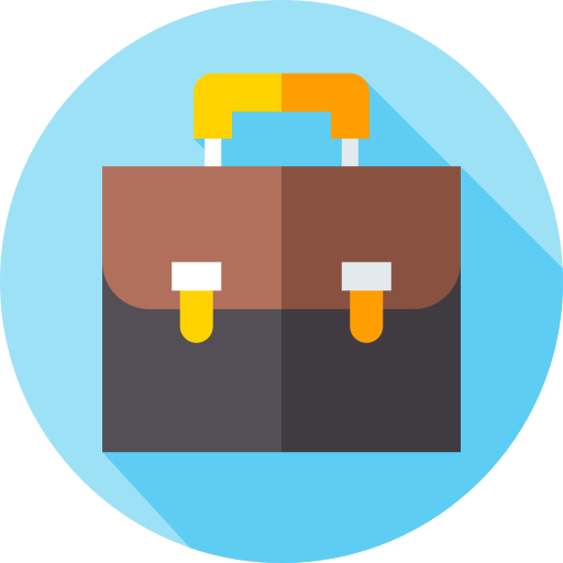 Briefcase Flat Circular Flat Icon