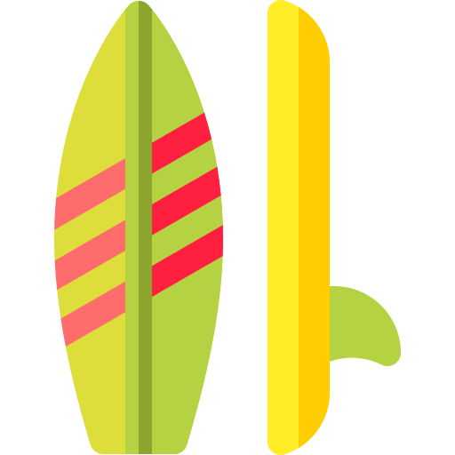 Surfboard Basic Rounded Flat icon