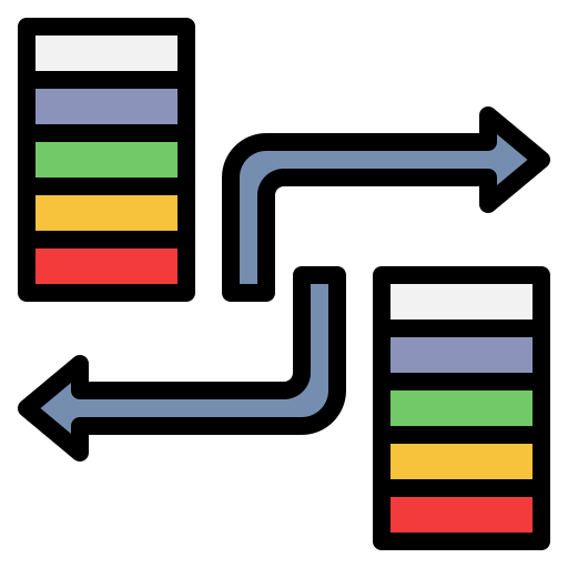 transformación de datos icono gratis