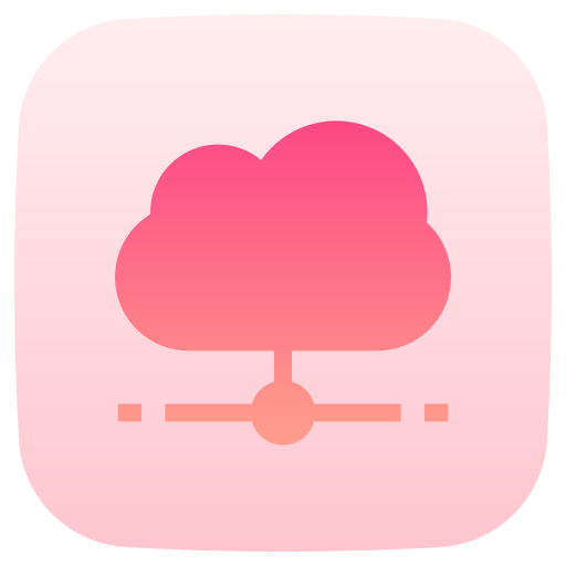 red en la nube icono gratis