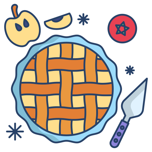 pie de manzana icono gratis