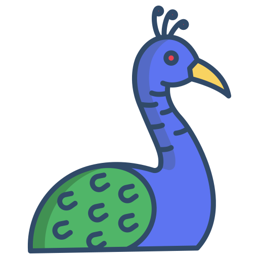 pavo real icono gratis