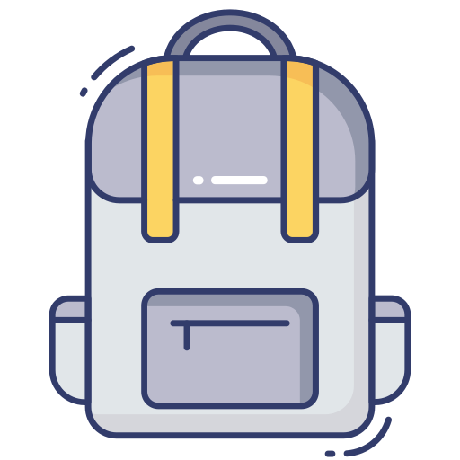 bolsa para la escuela icono gratis