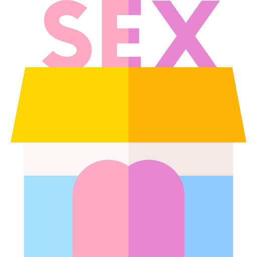 Sex Shop Basic Straight Flat Icon