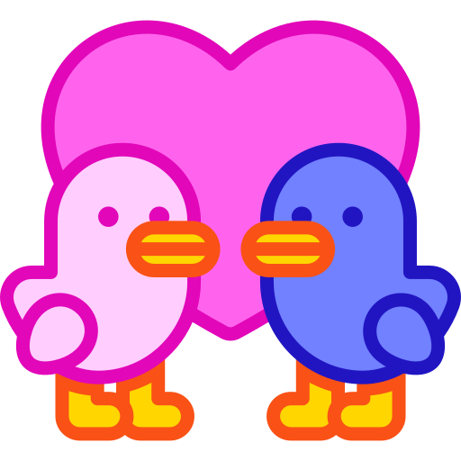 pájaros del amor icono gratis