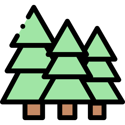 Forest Detailed Rounded Lineal Color Icon