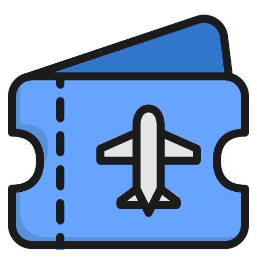 boleto de vuelo icono gratis