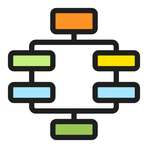 diagrama de flujo icono gratis