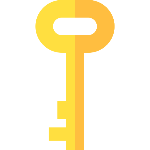 Key Basic Straight Flat icon