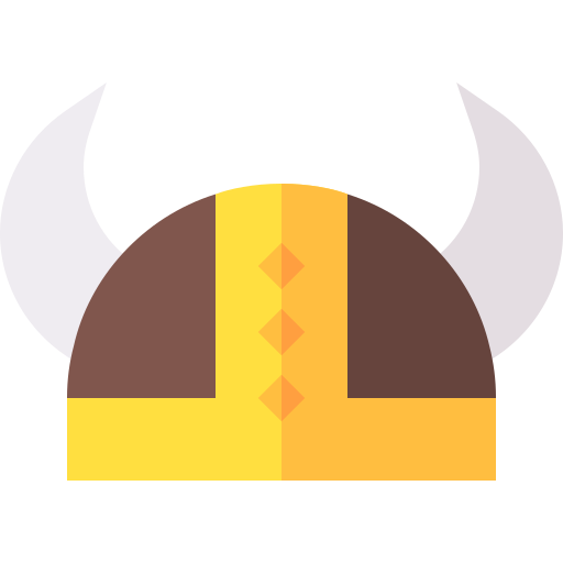 Viking helmet Basic Straight Flat icon