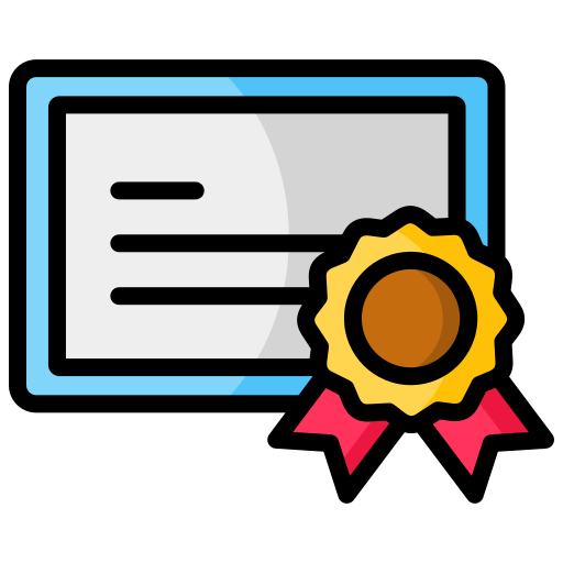 Certificate Generic Outline Color icon